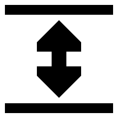 Triangle Arrow Expand Vertical Icon from Sharp Solid Set