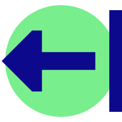 Triangle Arrow Left Return Icon from Sharp Pop Set