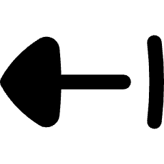Triangle Arrow Left Return Icon from Flex Remix Set