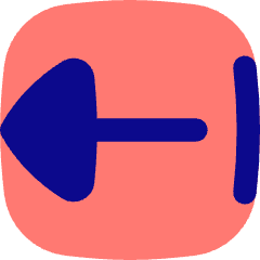 Triangle Arrow Left Return Icon from Flex Pop Set