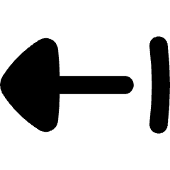Triangle Arrow Left Return Icon from Flex Solid Set