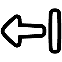 Triangle Arrow Left Return Icon from Plump Line Set