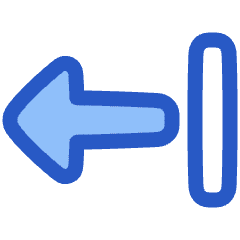 Triangle Arrow Left Return Icon from Plump Duo Set
