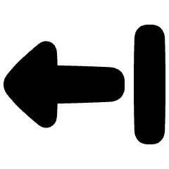 Triangle Arrow Left Return Icon from Plump Solid Set