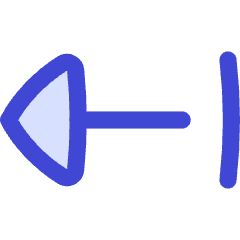 Triangle Arrow Left Return Icon from Flex Duo Set