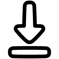 Triangle Arrow Move Down 1 Icon from Plump Line Set