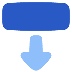 Triangle Arrow Move Down 2 Icon from Plump Flat Set