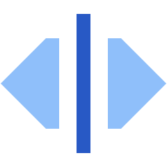 Triangle Arrow Move Horizontal Icon from Sharp Flat Set