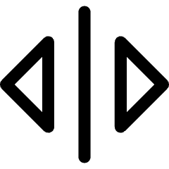 Triangle Arrow Move Horizontal Icon from Core Line Set