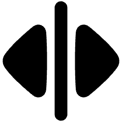 Triangle Arrow Move Horizontal Icon from Plump Solid Set