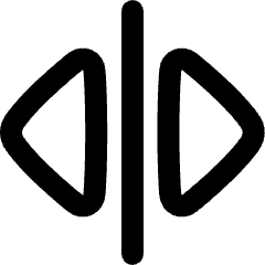 Triangle Arrow Move Horizontal Icon from Plump Remix Set