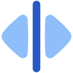 Triangle Arrow Move Horizontal Icon from Plump Flat Set