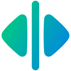Triangle Arrow Move Horizontal Icon from Plump Gradient Set