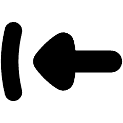 Triangle Arrow Move Left 1 Icon from Flex Solid Set