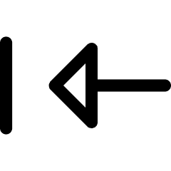 Triangle Arrow Move Left 1 Icon from Core Line Set