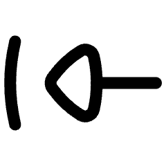 Triangle Arrow Move Left 1 Icon from Flex Line Set