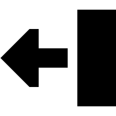 Triangle Arrow Move Left 2 Icon from Sharp Solid Set