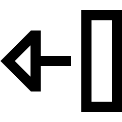 Triangle Arrow Move Left 2 Icon from Sharp Line Set
