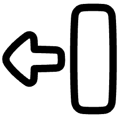 Triangle Arrow Move Left 2 Icon from Plump Line Set