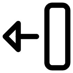 Triangle Arrow Move Left 2 Icon from Core Line Set