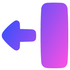 Triangle Arrow Move Left 2 Icon from Plump Gradient Set