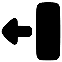 Triangle Arrow Move Left 2 Icon from Plump Solid Set