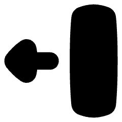 Triangle Arrow Move Left 2 Icon from Flex Solid Set