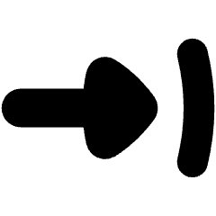 Triangle Arrow Move Right 1 Icon from Flex Solid Set
