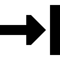 Triangle Arrow Move Right 1 Icon from Sharp Solid Set