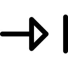 Triangle Arrow Move Right 1 Icon from Core Line Set