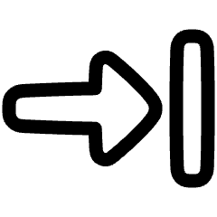 Triangle Arrow Move Right 1 Icon from Plump Line Set