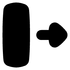 Triangle Arrow Move Right 2 Icon from Flex Solid Set