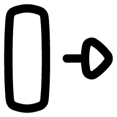 Triangle Arrow Move Right 2 Icon from Flex Line Set