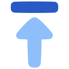 Triangle Arrow Move Up 1 Icon from Plump Flat Set