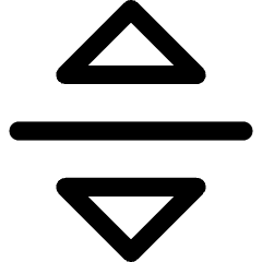 Triangle Arrow Move Vertical Icon from Core Line Set