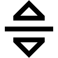 Triangle Arrow Move Vertical Icon from Sharp Line Set
