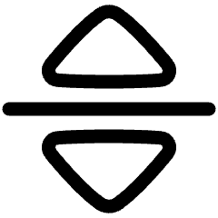 Triangle Arrow Move Vertical Icon from Plump Line Set