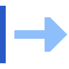 Triangle Arrow Right Start Icon from Sharp Flat Set