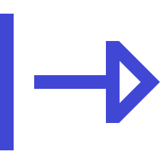 Triangle Arrow Right Start Icon from Sharp Duo Set