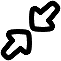 Triangle Arrow Shrink Diagonal 1 Icon from Plump Remix Set