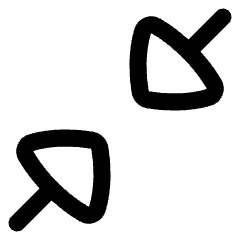 Triangle Arrow Shrink Diagonal 1 Icon from Flex Line Set