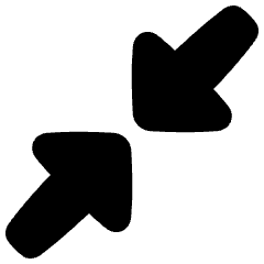 Triangle Arrow Shrink Diagonal 1 Icon from Plump Solid Set