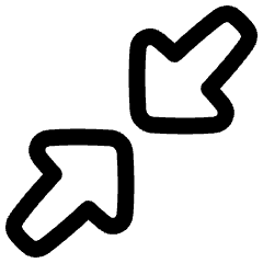 Triangle Arrow Shrink Diagonal 1 Icon from Plump Line Set
