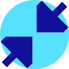 Triangle Arrow Shrink Diagonal 1 Icon from Sharp Pop Set