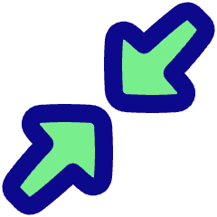 Triangle Arrow Shrink Diagonal 1 Icon from Plump Pop Set