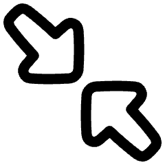 Triangle Arrow Shrink Diagonal 2 Icon from Plump Line Set