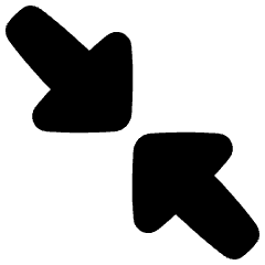 Triangle Arrow Shrink Diagonal 2 Icon from Plump Solid Set