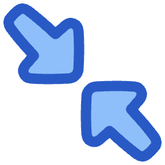 Triangle Arrow Shrink Diagonal 2 Icon from Plump Duo Set
