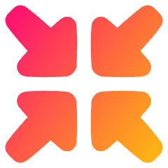 Triangle Arrow Shrink Icon from Plump Gradient Set