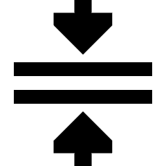 Triangle Arrows Compress Flatten Icon from Sharp Solid Set